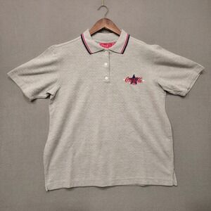 Coca-Cola Womens Gray Pullover Quarter Button‎ Polo Shirt Size 18W/20W